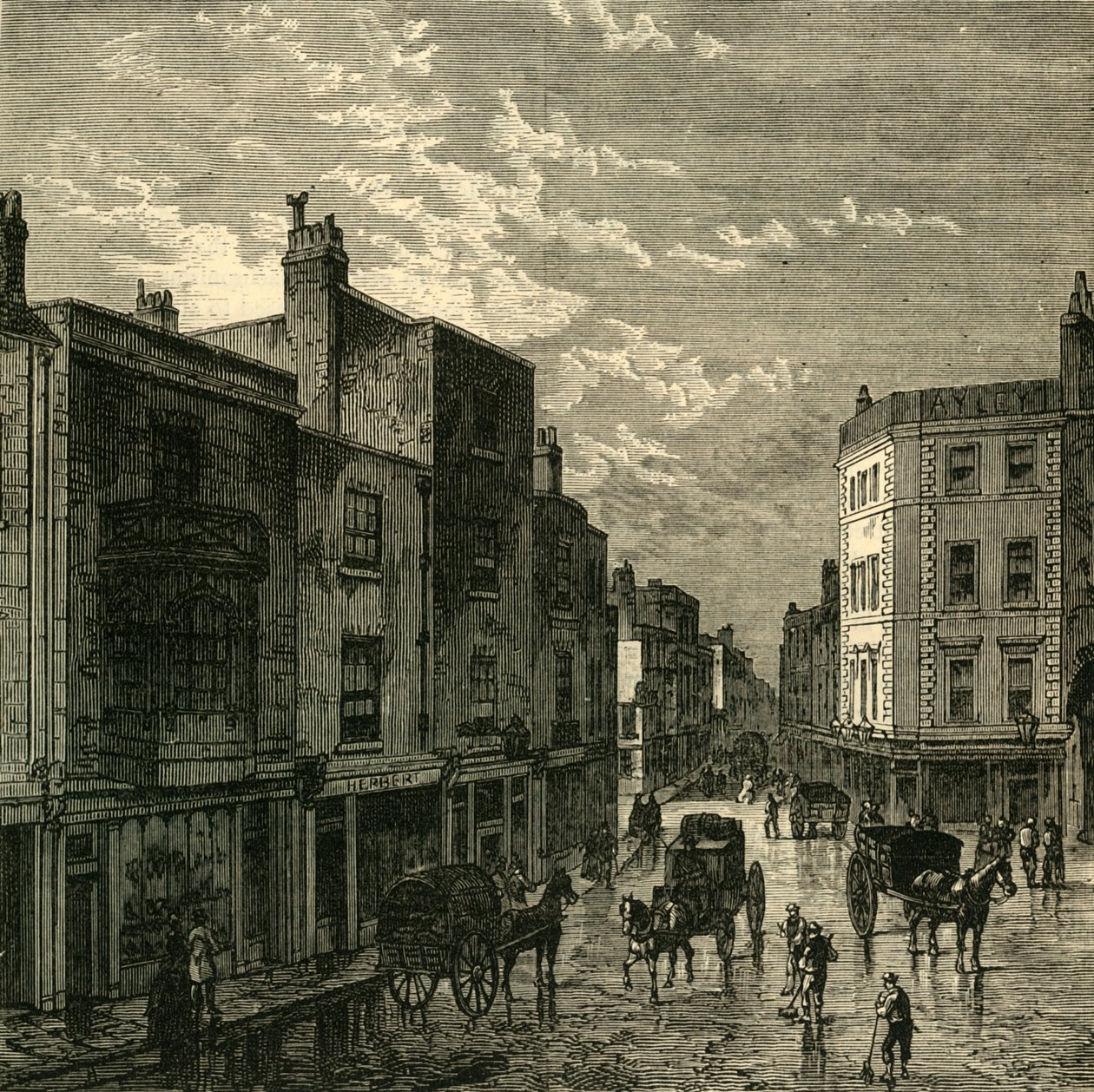 Kensington High Street, i 1860, c1876. av Unbekannt