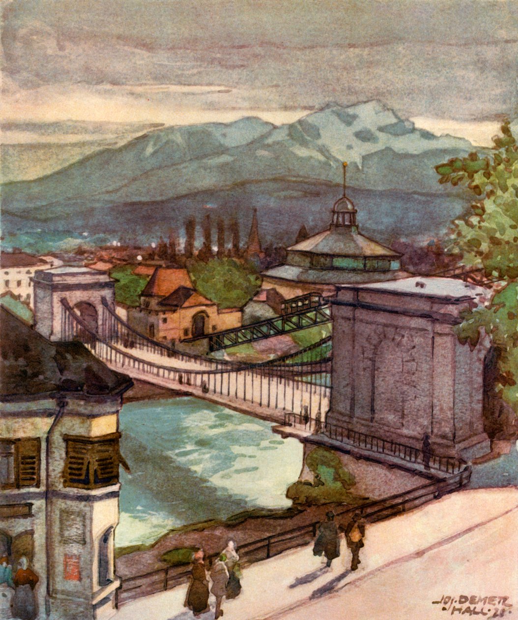 Kettenbrucke, Kjedebro, c1929. av Unbekannt
