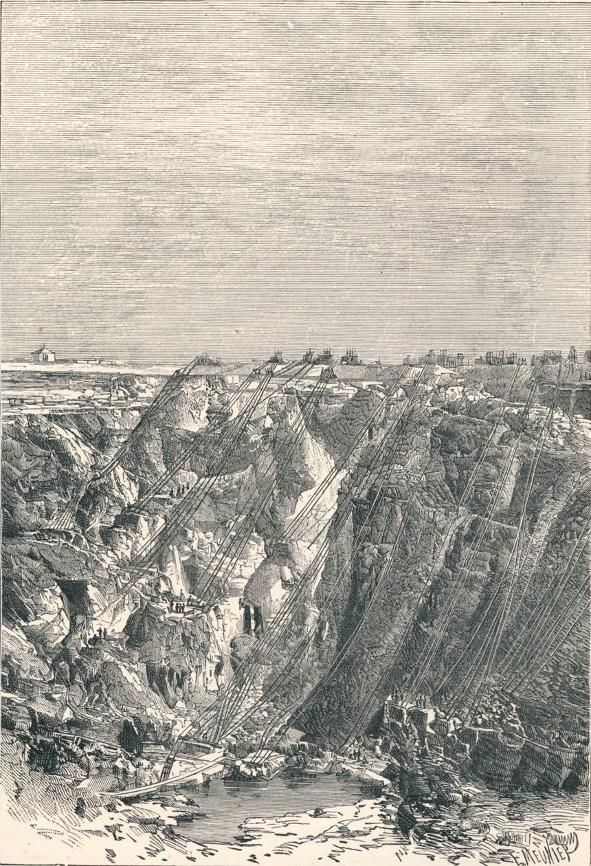 Kimberley: utseendet til diamantgruven i 1880, 1896 av Unbekannt