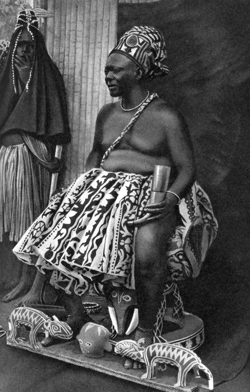 Kong Basu Fondong av Kamerun, Afrika, 1922 av Unbekannt
