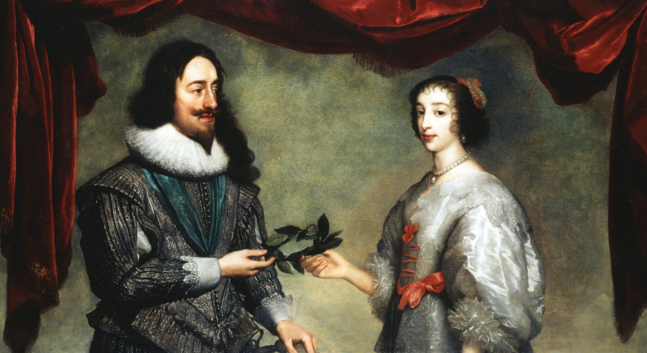 Kong Charles I 1600-1649 og dronning Henrietta Maria 1609-1669 av Unbekannt