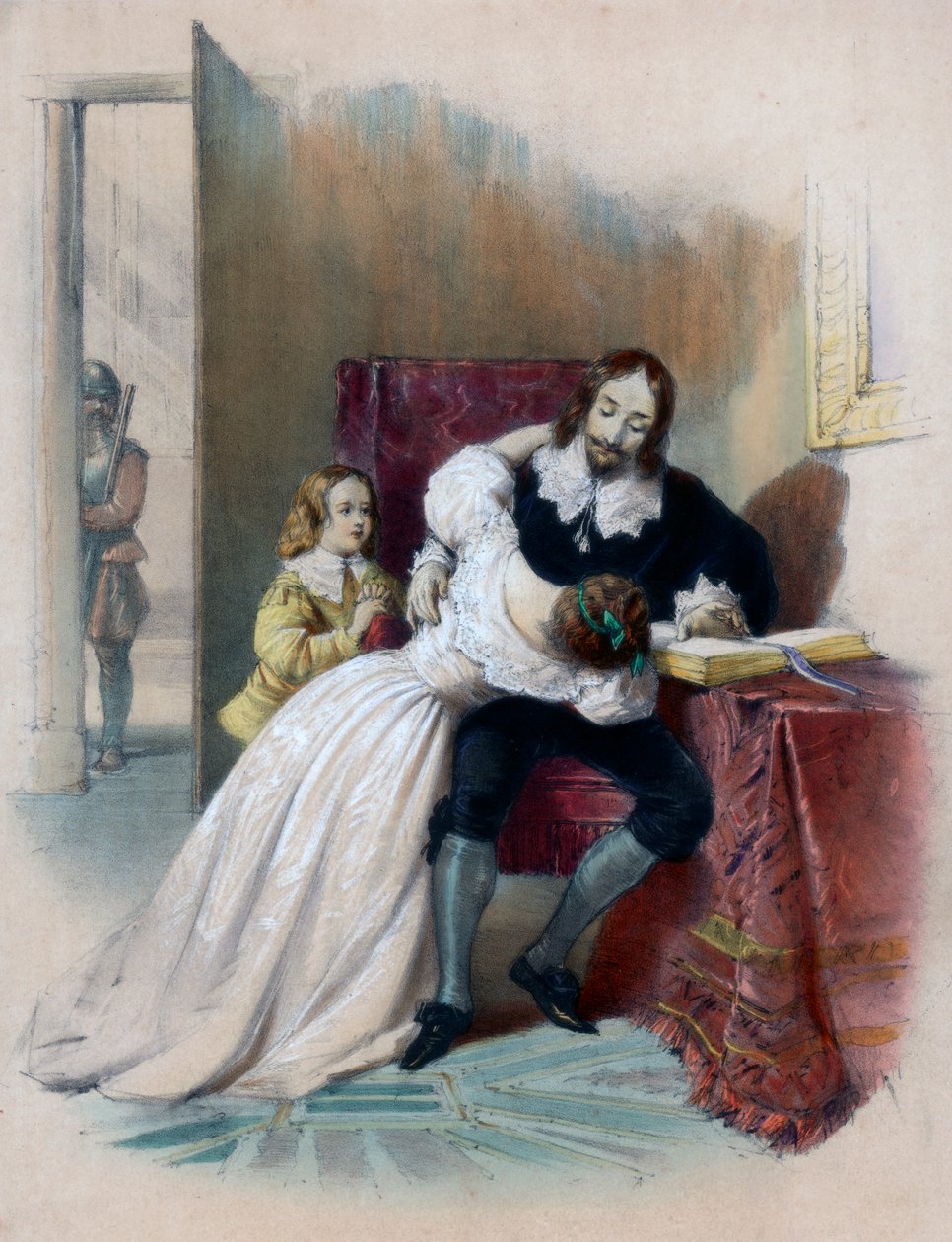 Kong Charles I 1600-1649 skilte seg fra barna sine, 1838 av Unbekannt