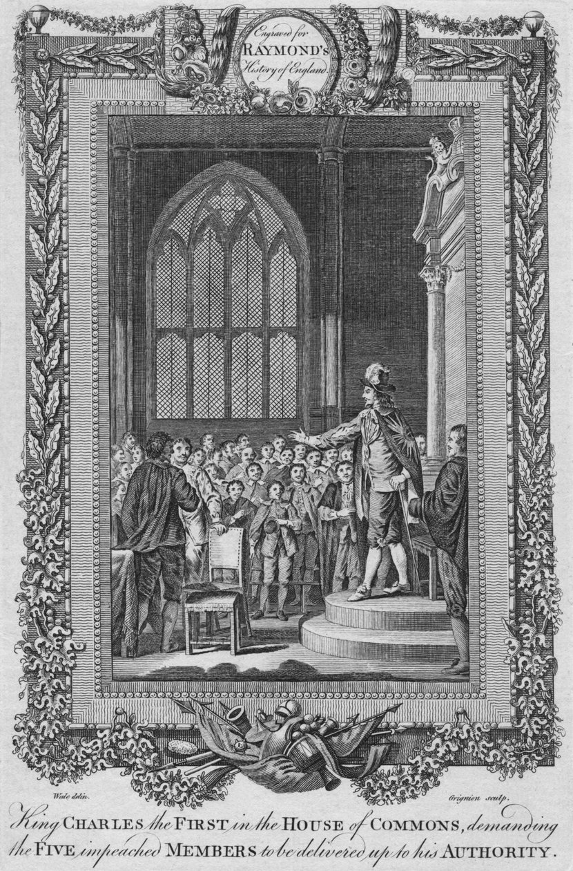 Kong Charles den første i Underhuset, c1787 av Unbekannt