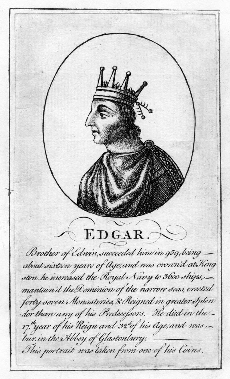 Kong Edgar av England, 944-975 e.Kr av Unbekannt