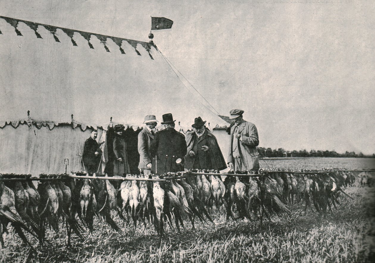 Kong Edward VII inspiserer posen på Sherborne Estate, 1902, 1910. av Unbekannt