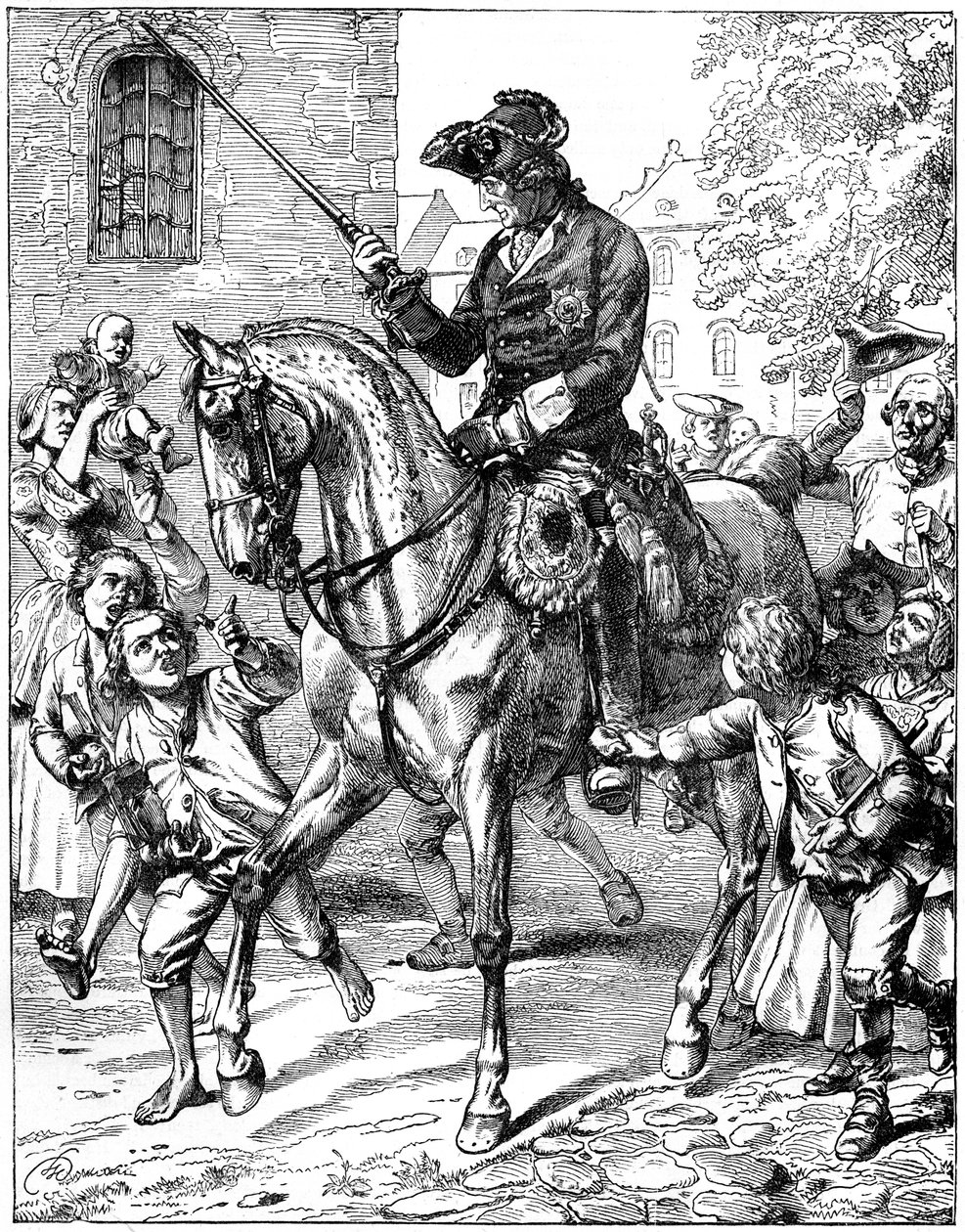Kong Fredrik II av Preussen 1712-1786, 1800-tallet av Unbekannt