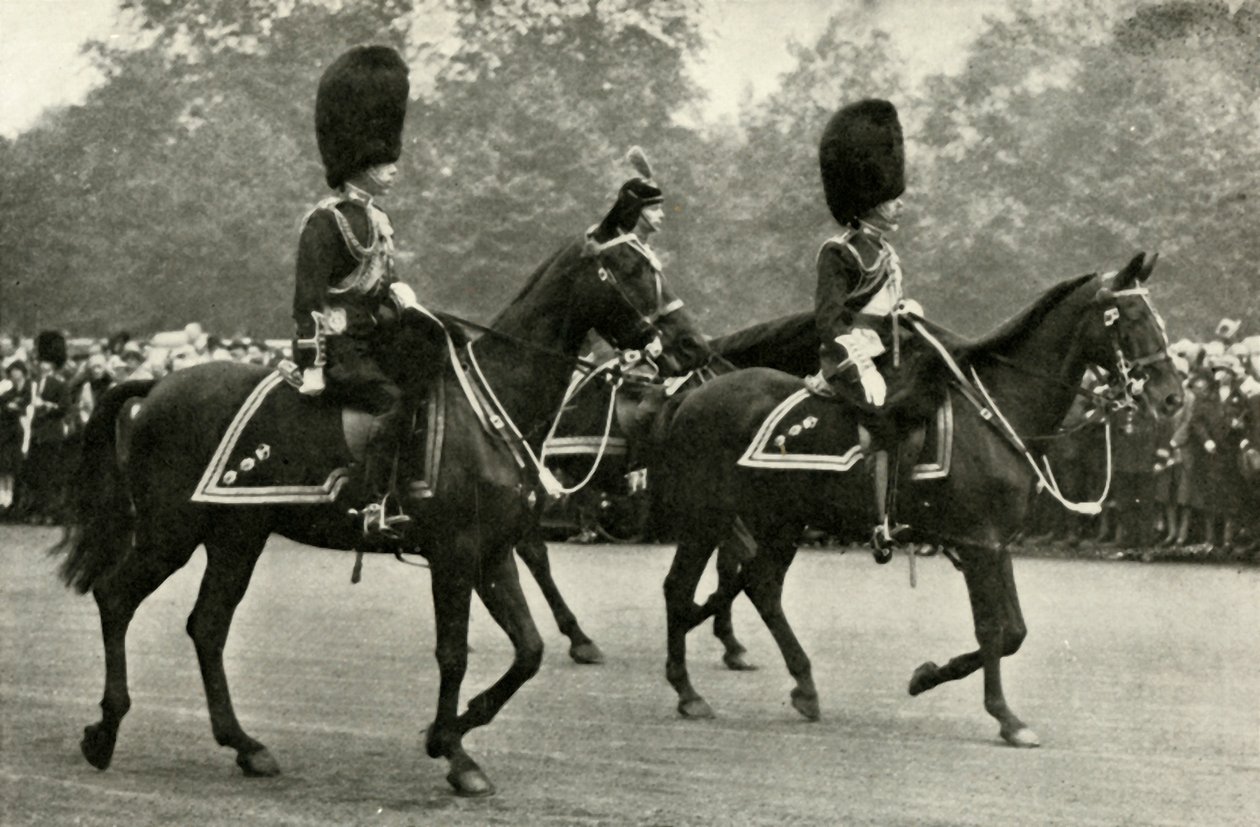Kong George rir med avdøde kong George V og prinsen av Wales, 1928., 1937. av Unbekannt
