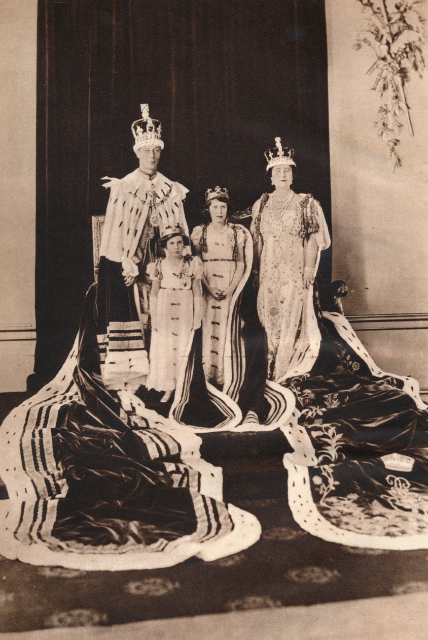 Kong George VI og dronning Elizabeth på deres kroningsdag, 1937. av Unbekannt