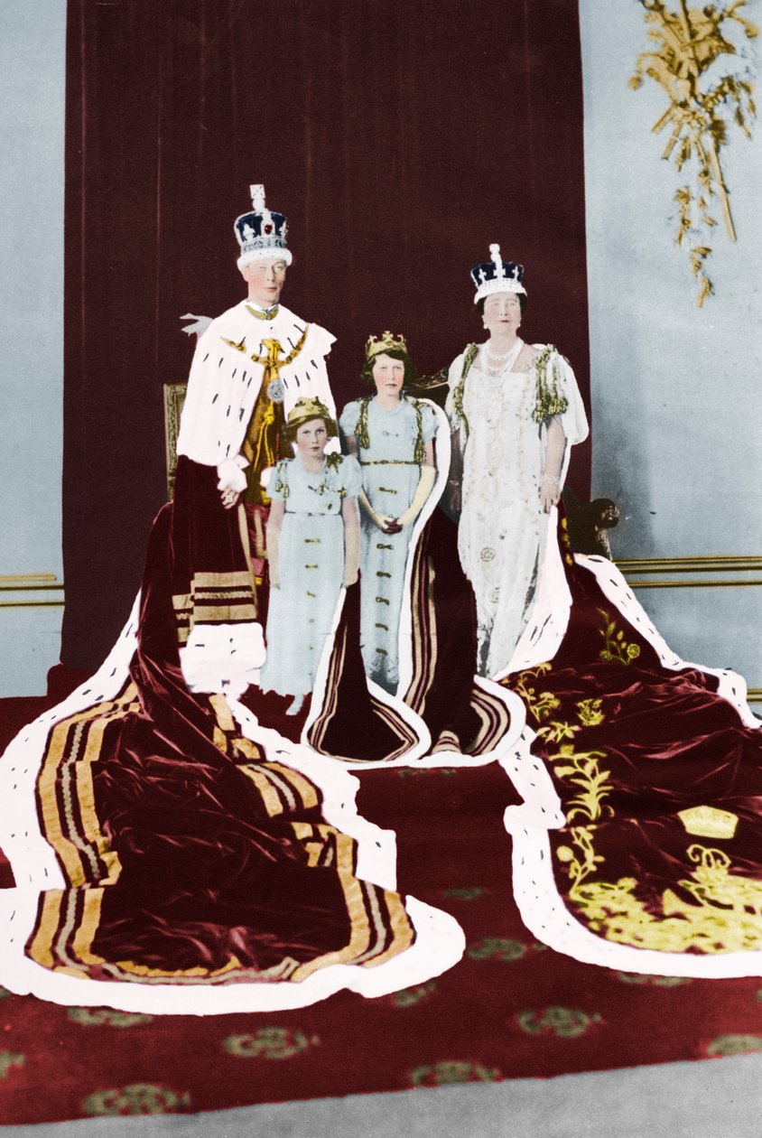Kong George VI og dronning Elizabeth på deres kroningsdag, 1937 av Unbekannt
