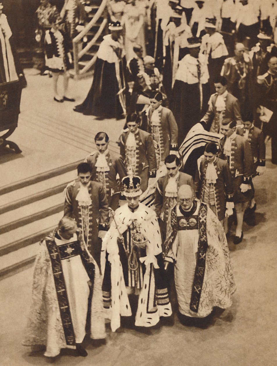 Kong George VI forlater klosteret 12. mai 1937 av Unbekannt