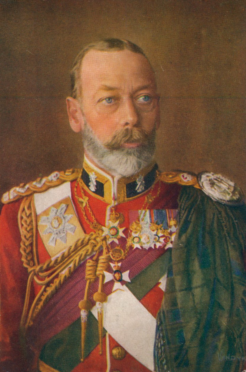 Kong George V 1865-1936 som sjefsoberst for The Black Watch av Unbekannt
