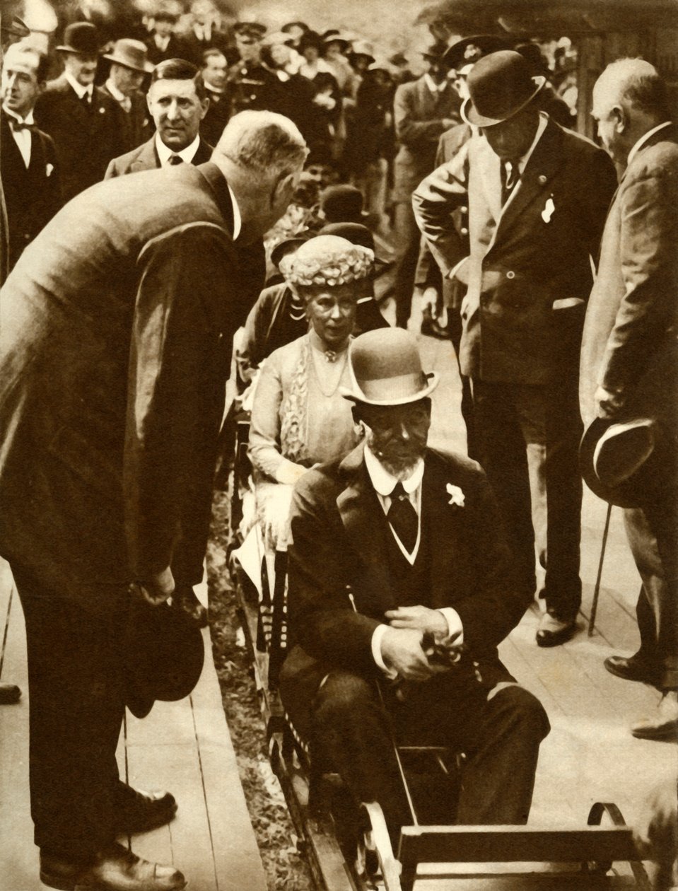 King George V og Queen Mary...British Empire Exhibition, Wembley, London, 1925, 1935. av Unbekannt