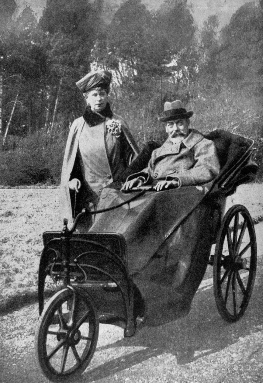 Kong George V og dronning Mary ved Craigwell House, Aldwick, nær Bognor Regis, ca 1930-tallet 1936 av Unbekannt