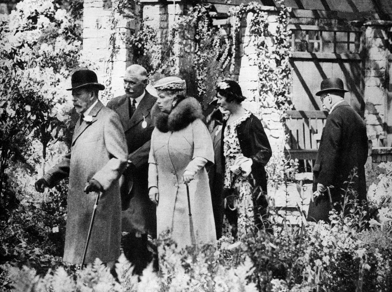 King George V og Queen Mary på Chelsea Flower Show, London, 1930-tallet av Unbekannt