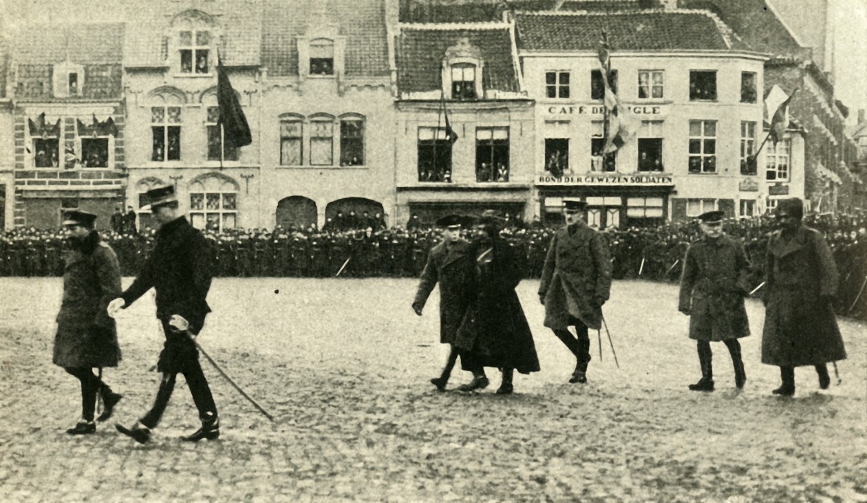 Kong George V i Furnes, Belgia, første verdenskrig, 4. desember 1914, 1920. av Unbekannt