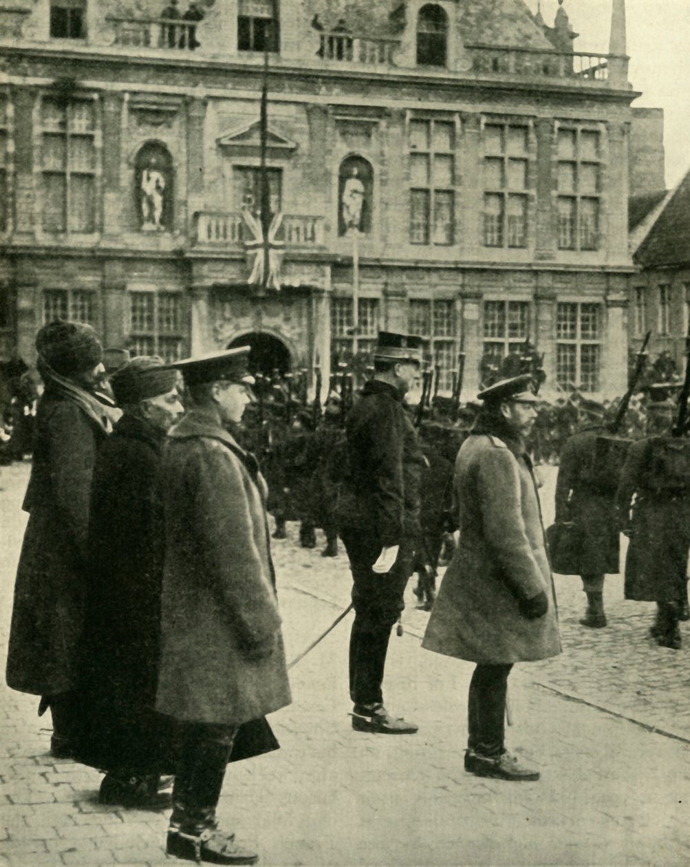Kong George V i Furnes, Belgia, første verdenskrig, 4. desember 1914, 1920. av Unbekannt