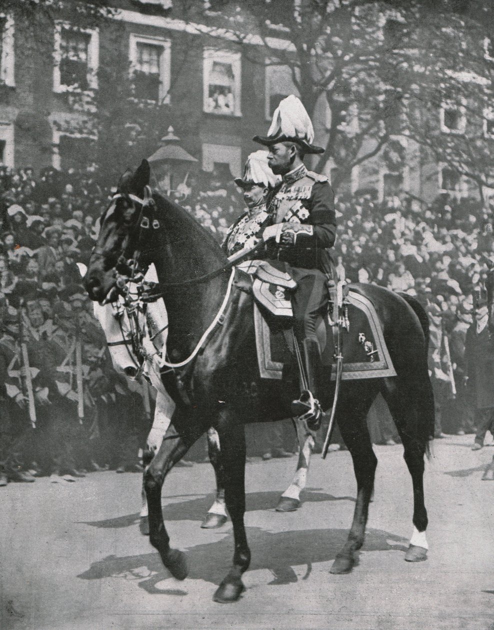 Kong George V ved begravelsen til sin far kong Edward VII, London, 20. mai 1910. av Unbekannt