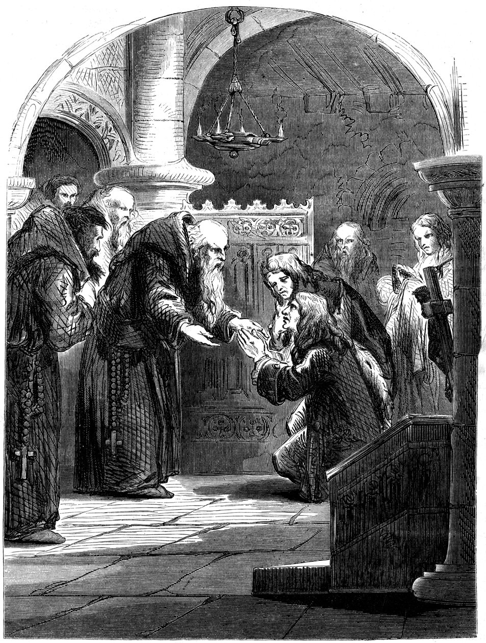 King James II ved Abbey of La Trappe, Frankrike av Unbekannt