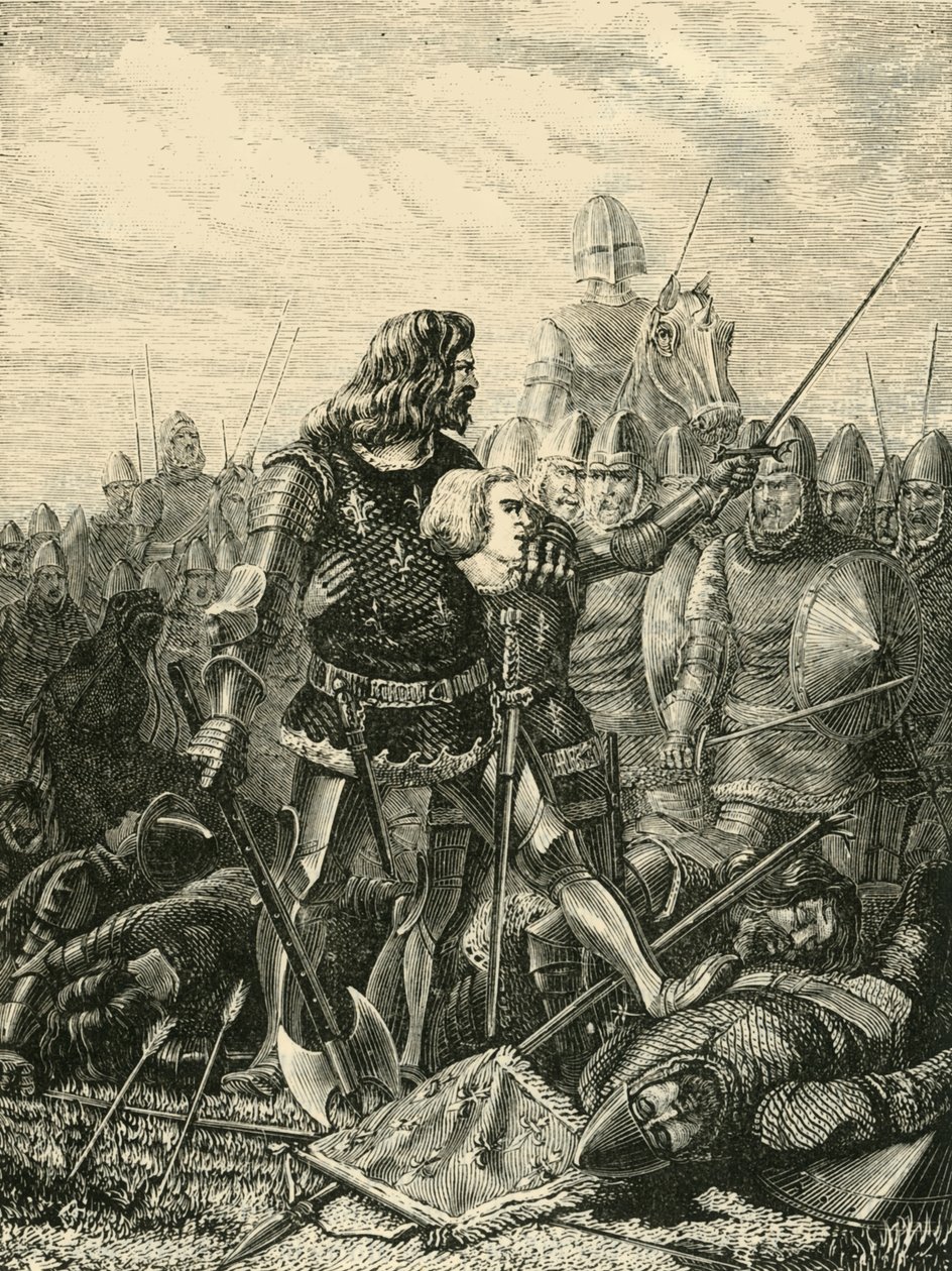 Kong John i Poitiers, 1356, 1890. av Unbekannt