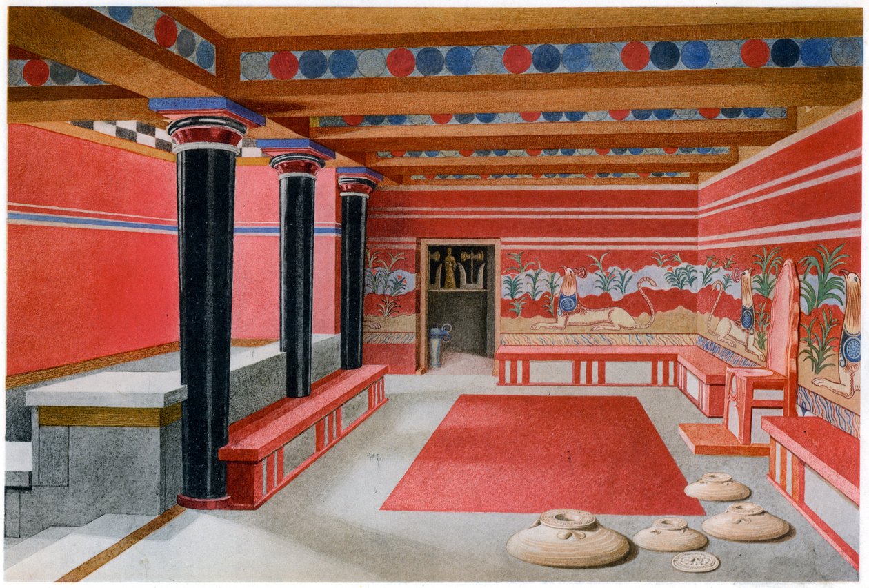 Kong Minoss tronsal, Knossos, Kreta av Unbekannt