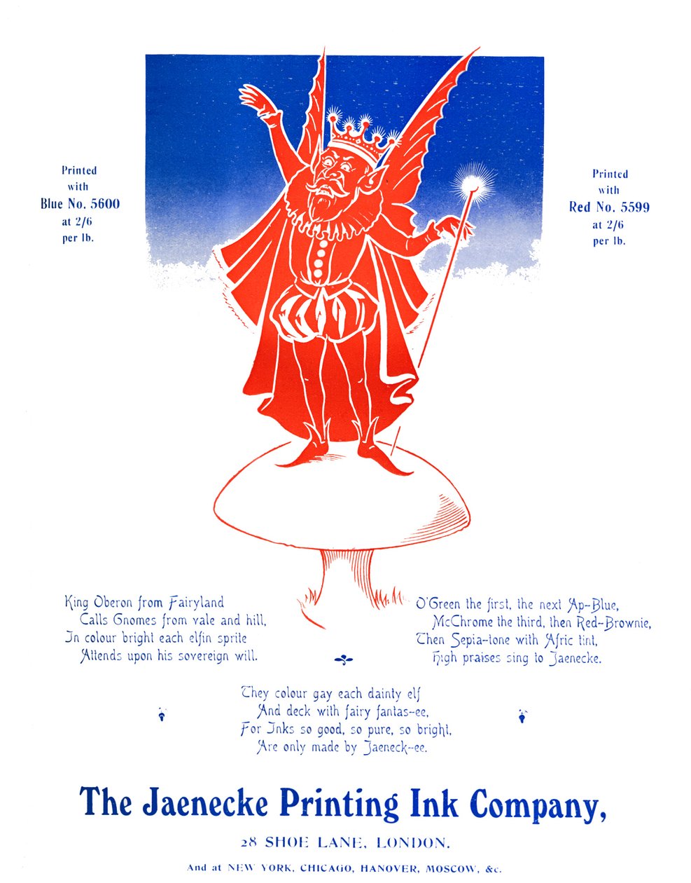 King Oberon - The Jaenecke Printing Ink Company, 1907 av Unbekannt