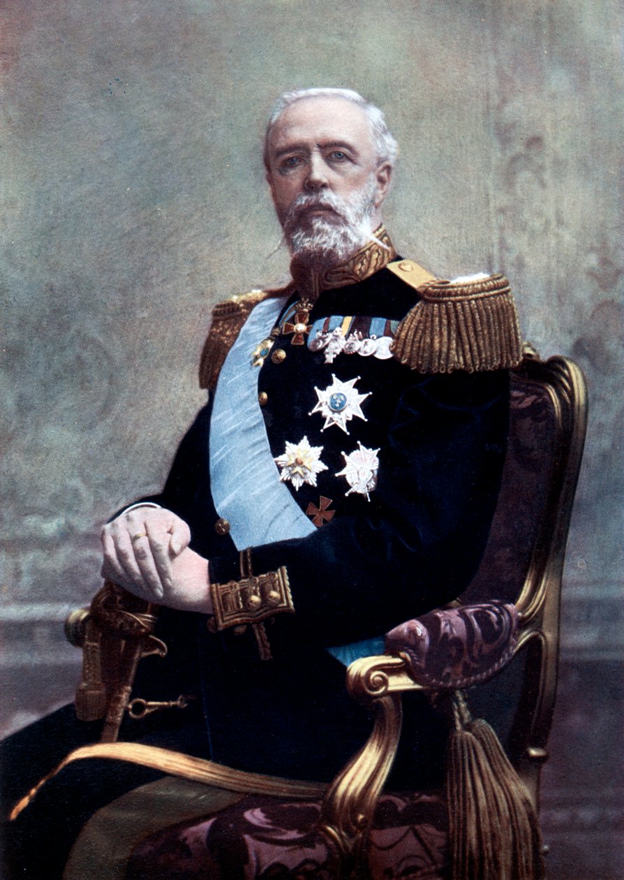 Kong Oscar II av Sverige, slutten av 1800-begynnelsen av 1900-tallet av Unbekannt