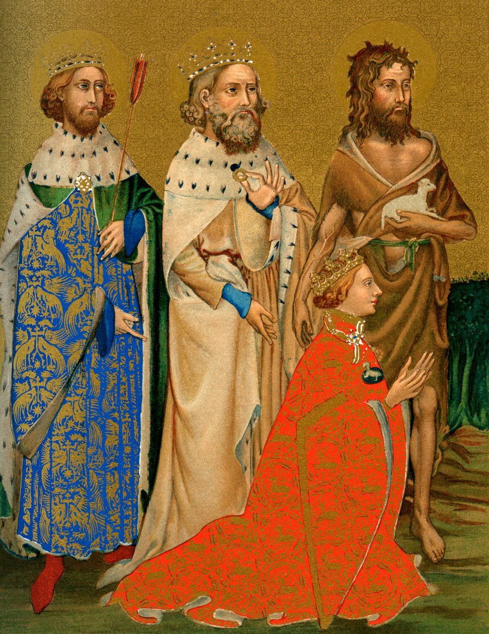 Kong Richard II av England og hans skytshelgener, 1300-tallet 1893 av Unbekannt