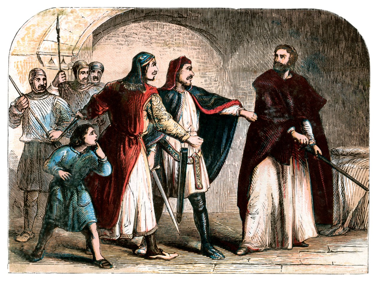 Kong Richard I 1157-1199 i fengsel av Unbekannt