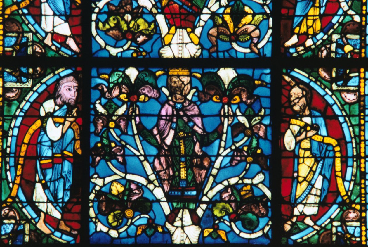 Kong Salomo, farget glass, Chartres katedral, Frankrike, 1145-1155 av Unbekannt