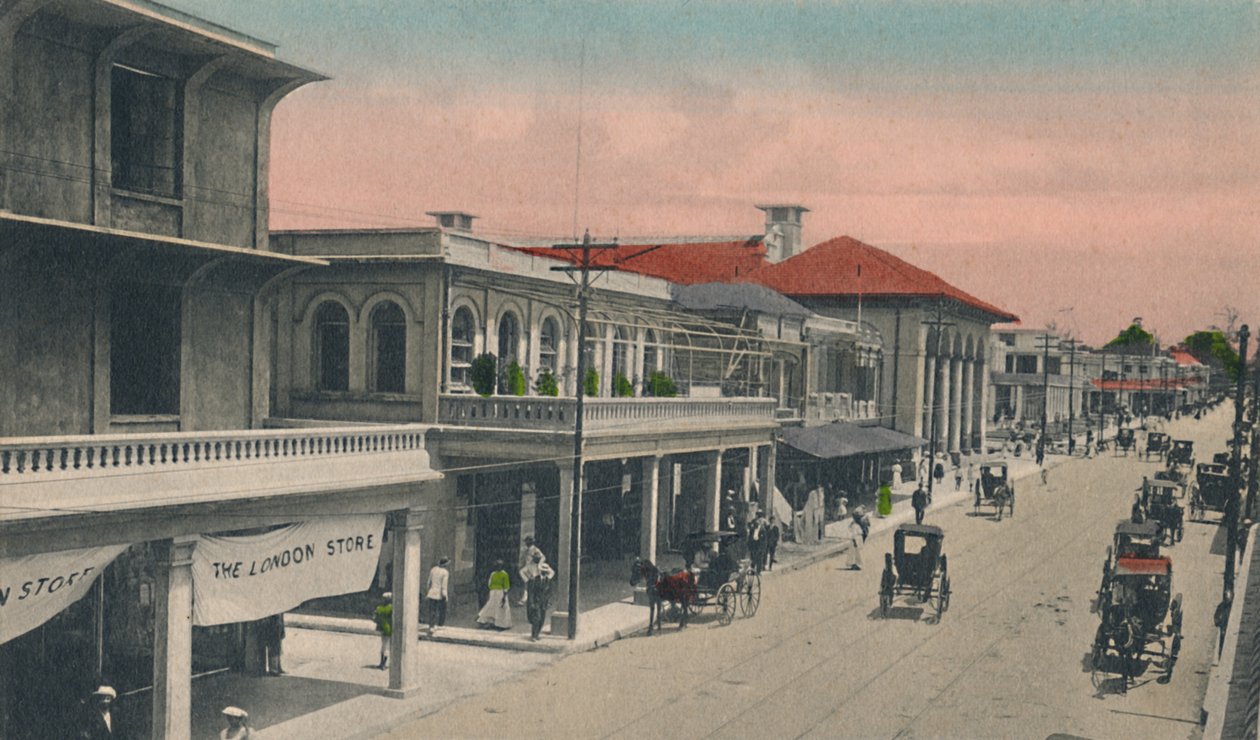 King Street, ser nordover, Kingston, Jamaica, tidlig på 1900-tallet. av Unbekannt