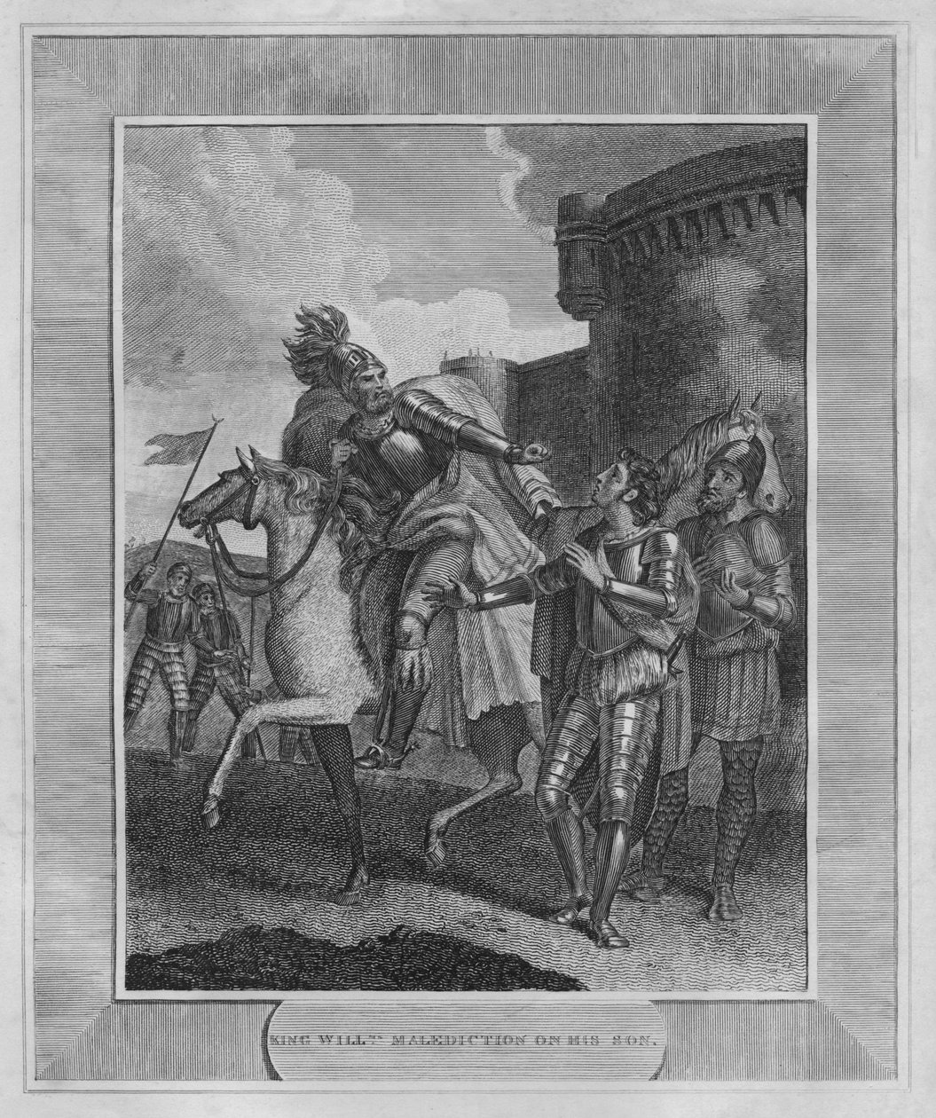 King Williams Malediction on his Son, 1838 av Unbekannt