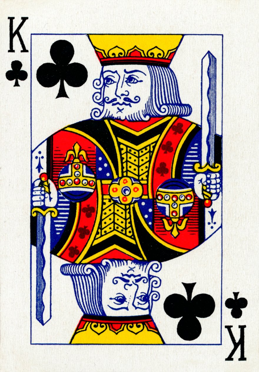 King of Clubs fra en kortstokk med Goodall & Son Ltd.-spillekort, c1940 av Unbekannt