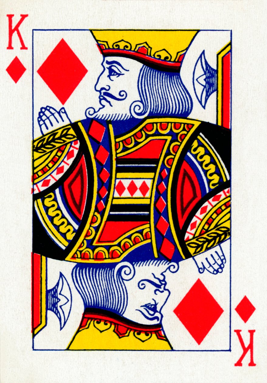 King of Diamonds fra en kortstokk med Goodall & Son Ltd.-spillekort, c1940 av Unbekannt