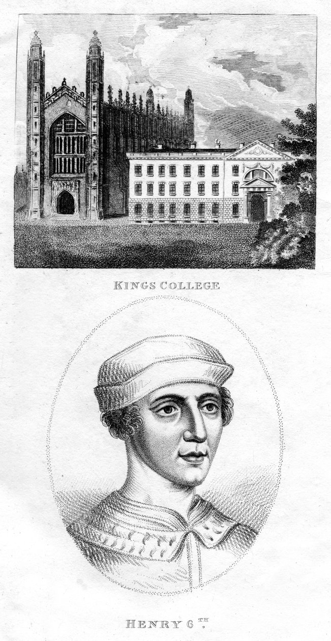 Kings College, Cambridge og Henry VI, 1801 av Unbekannt
