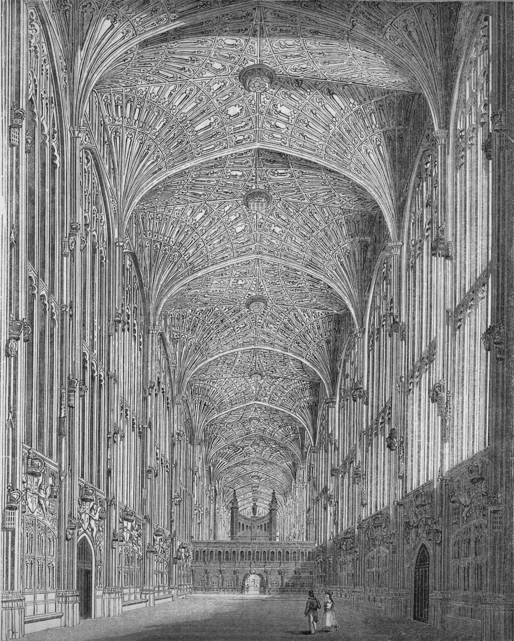 Kings College Chapel, 1845 av Unbekannt