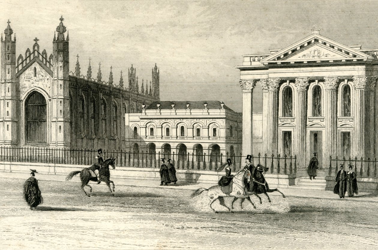 Kings College Chapel, University Library & Senate House, Cambridge, c1835. av Unbekannt