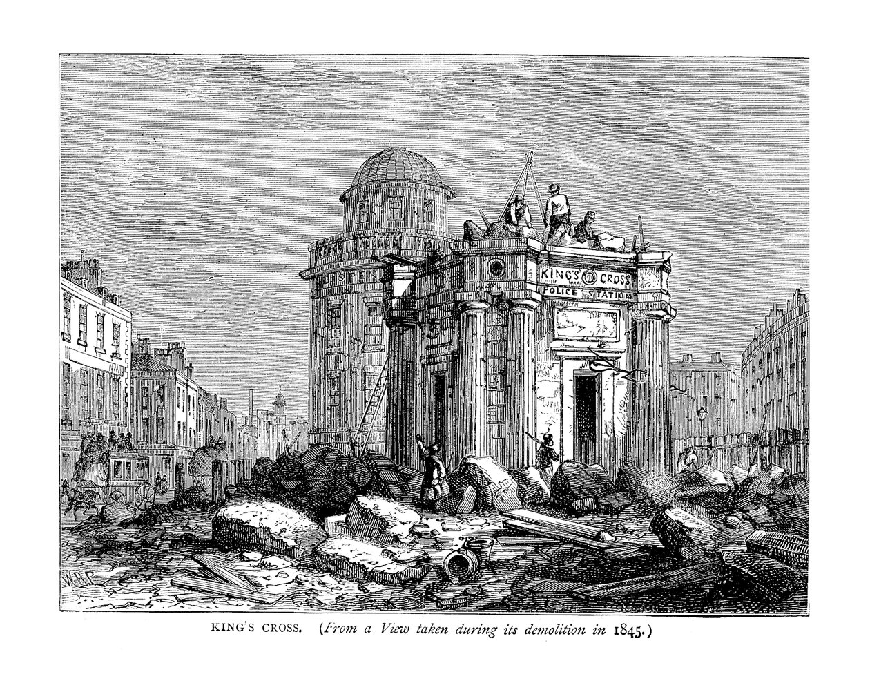 Kings Cross i 1845 av Unbekannt