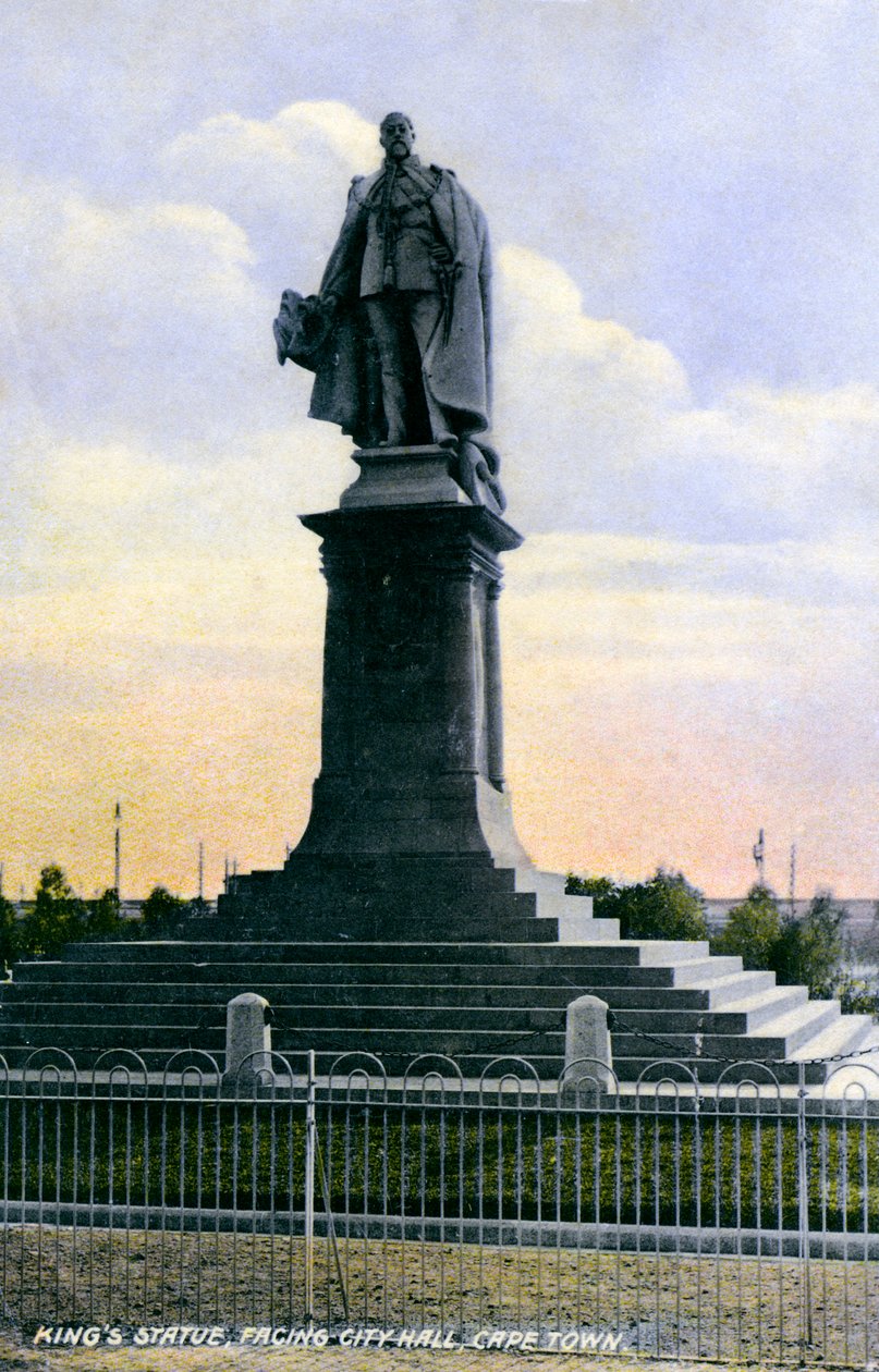 Kings Statue, mot rådhuset, Cape Town, 1900-tallet av Unbekannt