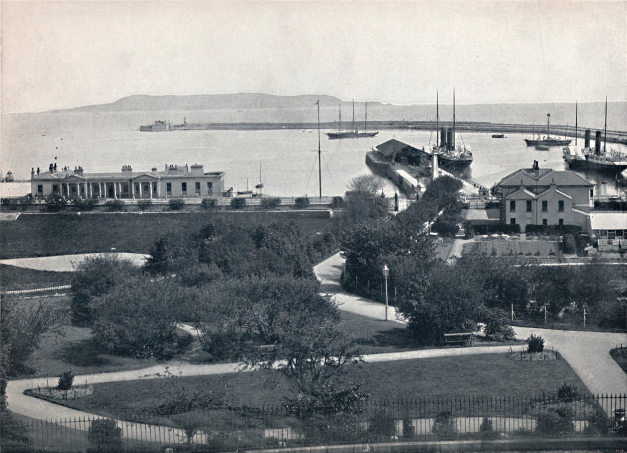 Kingstown - Generell utsikt over havnen, 1895 av Unbekannt