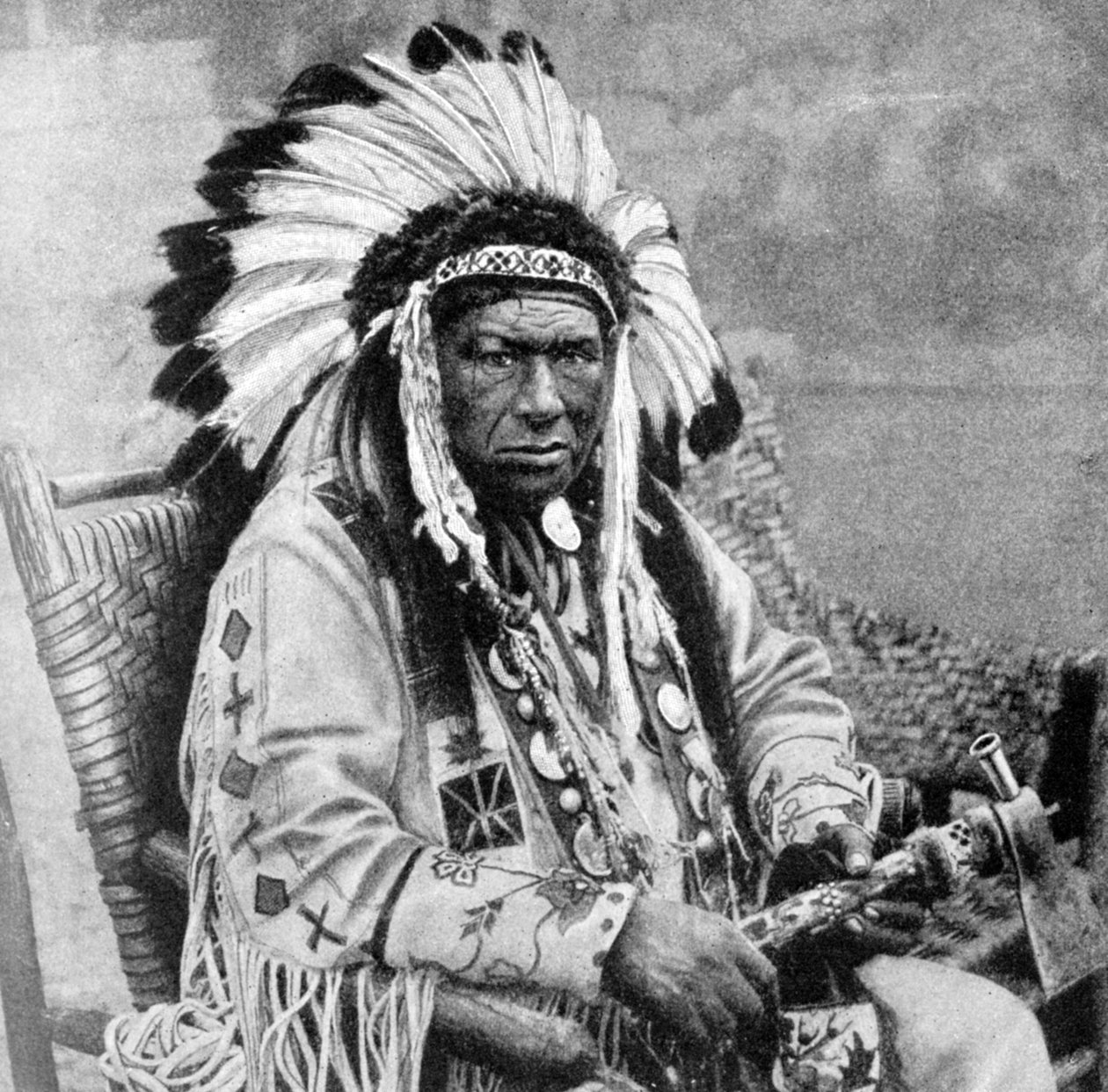 Kinnewankan, sjef for Sioux, 1922 av Unbekannt
