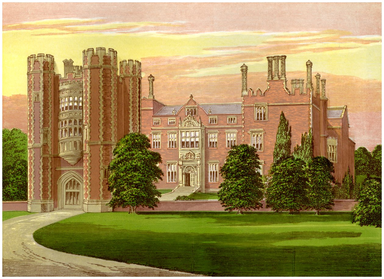 Kirtling Tower, Cambridgeshire, hjemmet til Baroness North, c1880 av Unbekannt