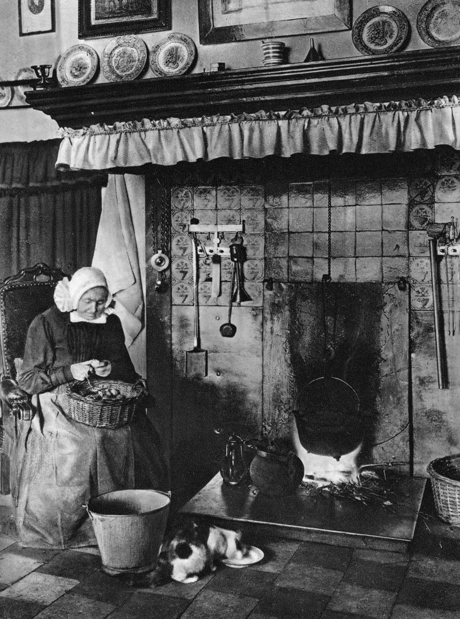 Kjøkken og stue i ett, Twente, Nederland, c1934 av Unbekannt