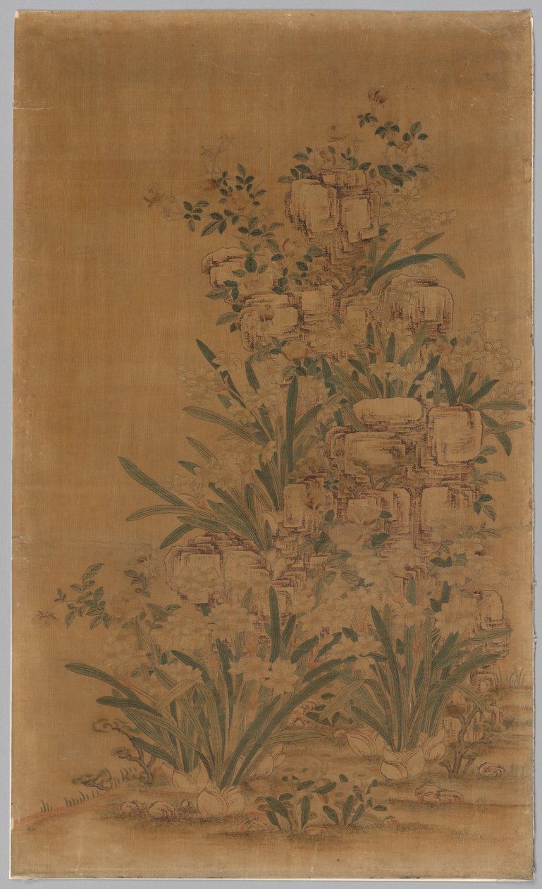 Ko Ssu Panel: Rocks and Narcissus, 1700-1800-tallet. av Unbekannt