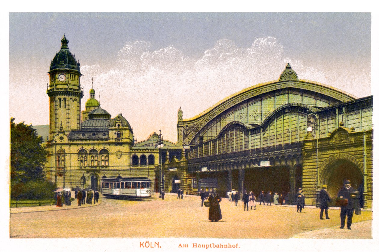 Köln, Am Hauptbahnhof, sentralstasjonen, 1900-tallet av Unbekannt