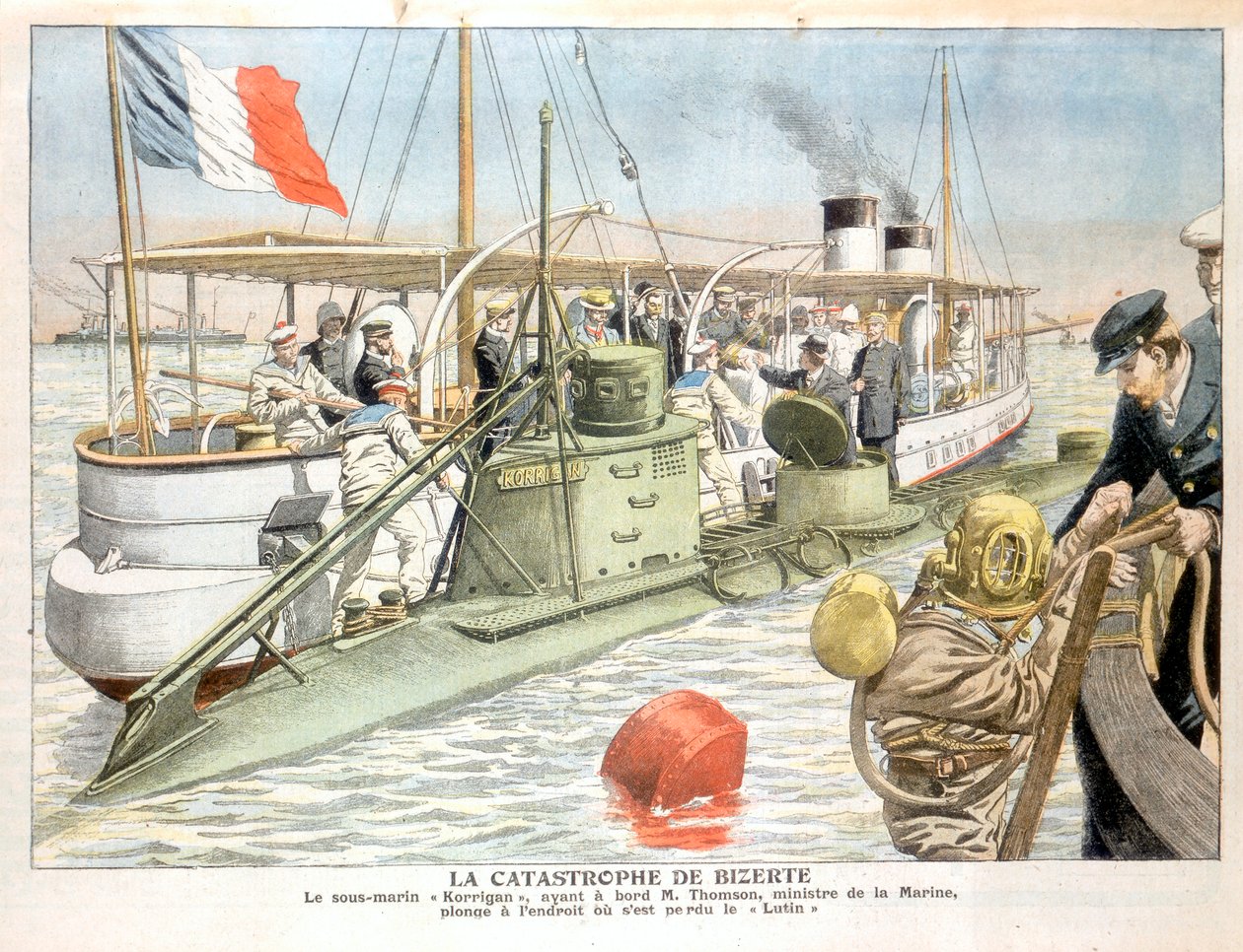 Korrigan, fransk marineubåt, 1906 av Unbekannt