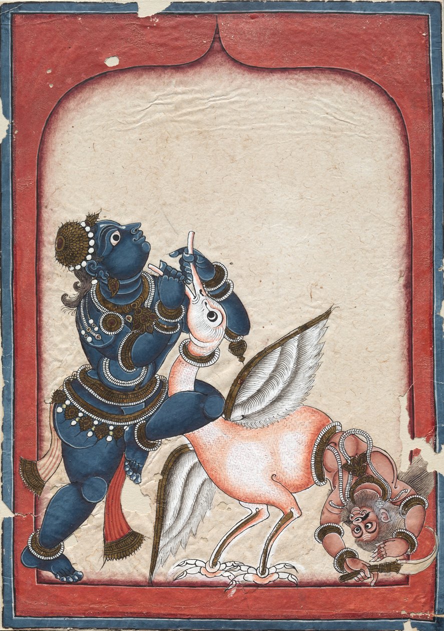 Krishna Vanquishing Clean, slutten av 1700-tallet. av Unbekannt