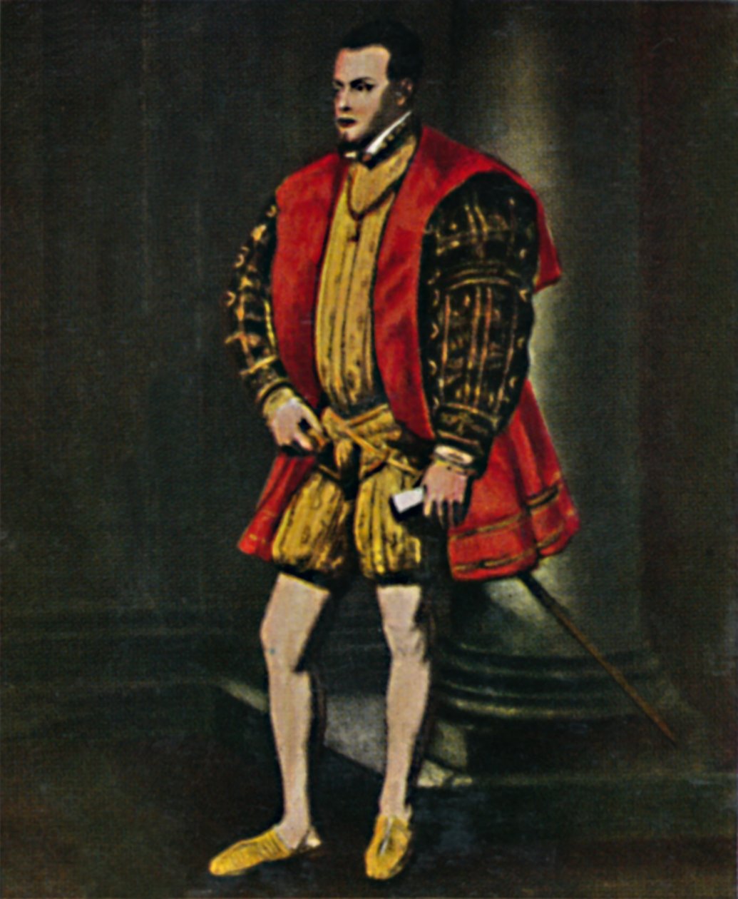 Kong Filip II av Spania 1527-1598. - Maleri av Titian, 1934. av Unbekannt