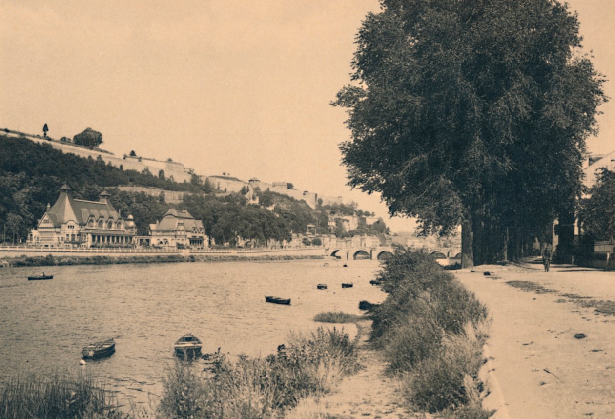 Kursaal og Pont de Jambes, ca 1900 av Unbekannt