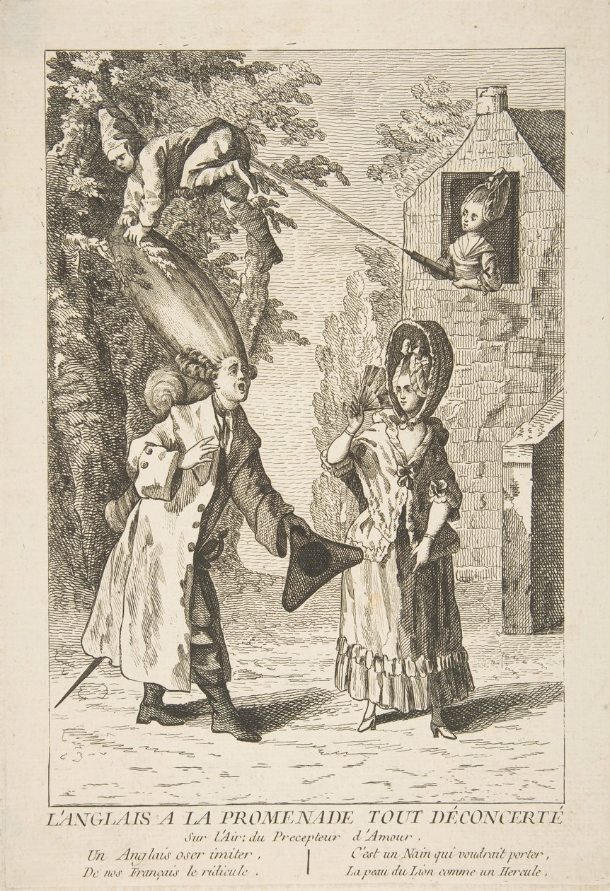 Engelskmannen på promenaden ganske forvirret, 1720-75. av Unbekannt