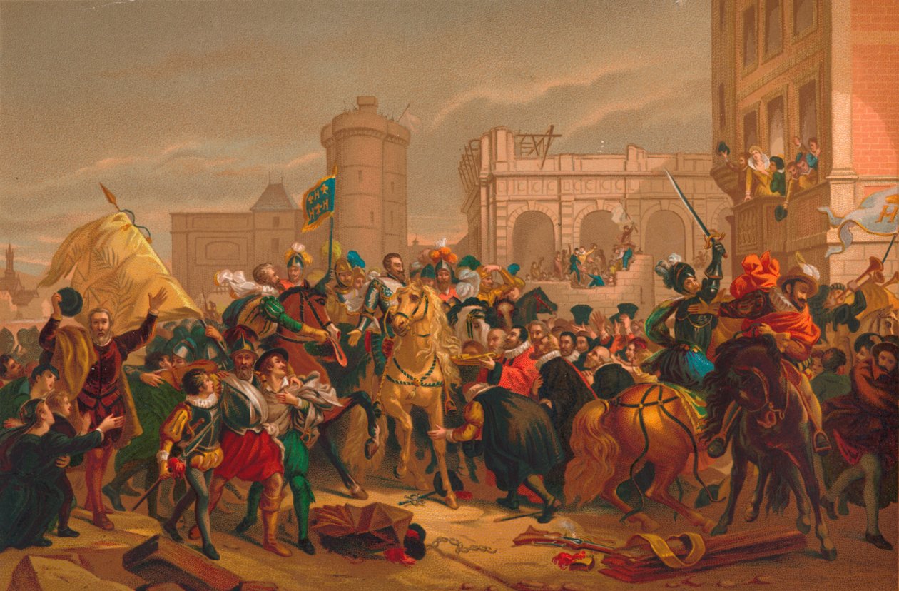 Lentree dHenri IV i Paris inntoget av Henri IV i Paris, 1817 av Unbekannt